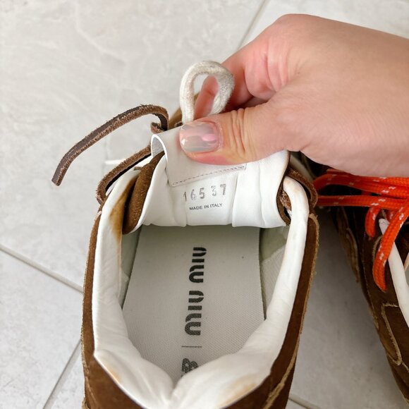 99% NEW MIUMIU AUTHENTIC SIZE 7 NEW BALANCE SNEAKER - Picture 6 of 10